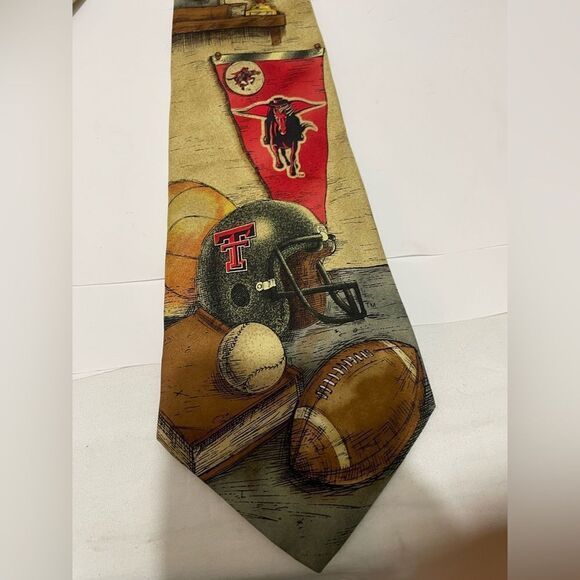 Vintage Eagles Wings Texas Tech 100% Silk Tie. 
Very good condition - Picture 1 of 10